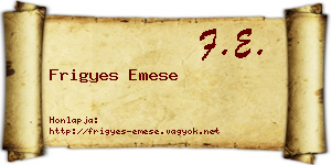 Frigyes Emese névjegykártya