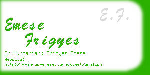 emese frigyes business card